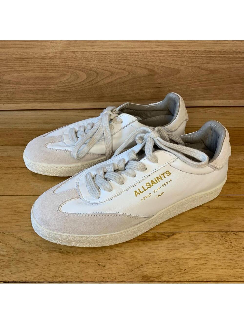 AllSaints Thelma Suede Low Top Sneakers in White - Size 6